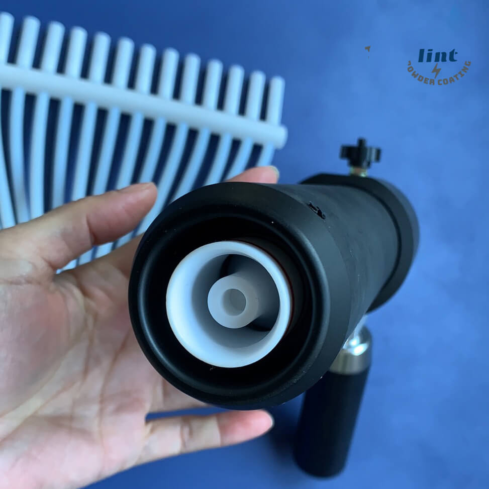 Tribostatic powder spray gun
