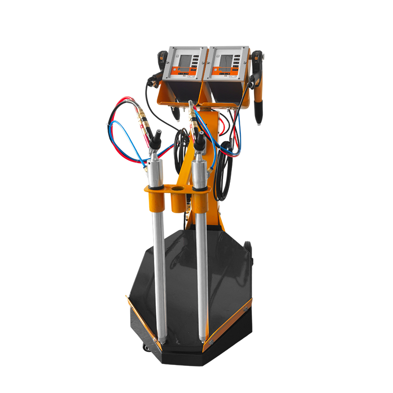 Double controller double powder spray gun Fast color change powder coating equipment for Car wheels